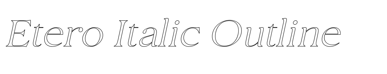 Etero Italic Outline